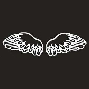 Eleganter Engelflügel Autosticker - Auduro.ch