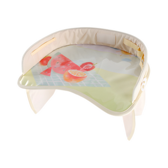 Kinder Spieltisch fürs Auto mit Verstaubeutel | 42 × 32cm Beige