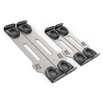 Snap Rahmenloser Nummernhalter Set Vorne & Hinten aus Edelstahl | 2-teilig