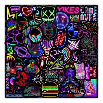 Autostickerset mit 50 verschiedenen Designs
